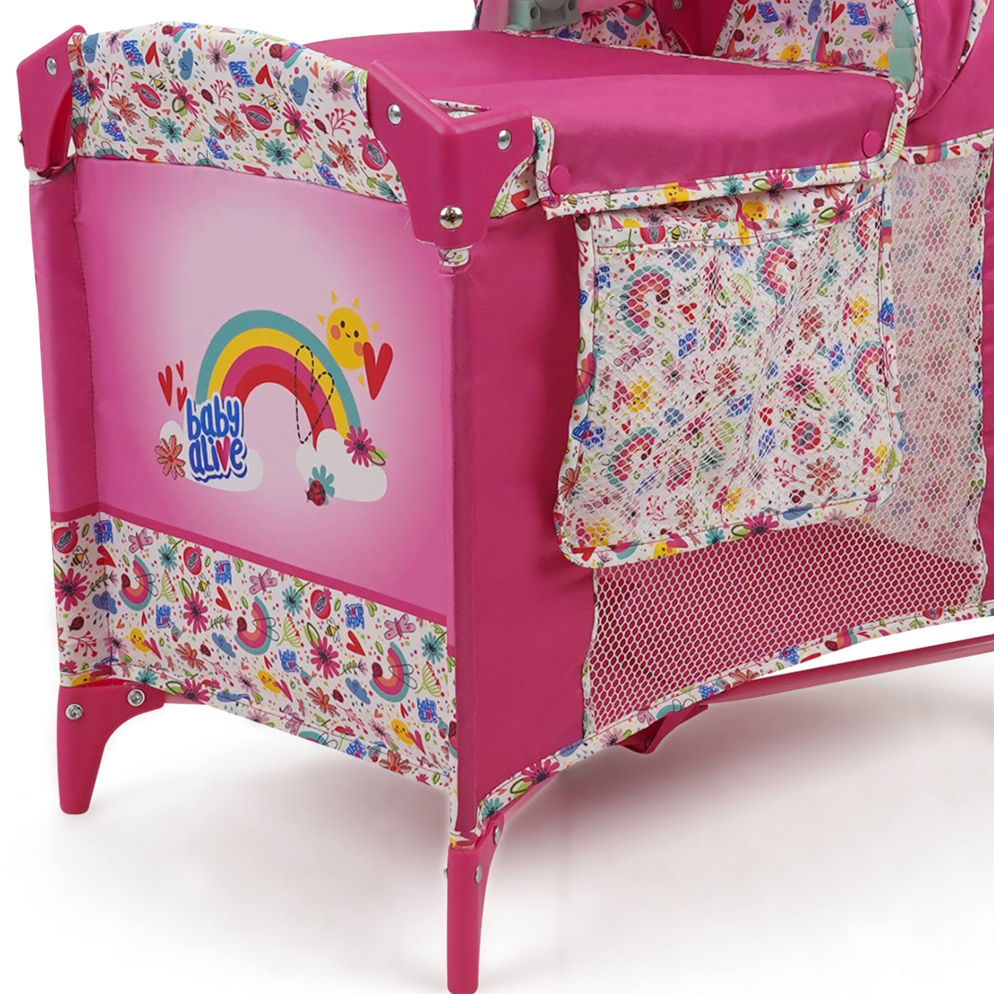 509 Crew Baby Alive Pink and Rainbow Deluxe Doll Play Yard